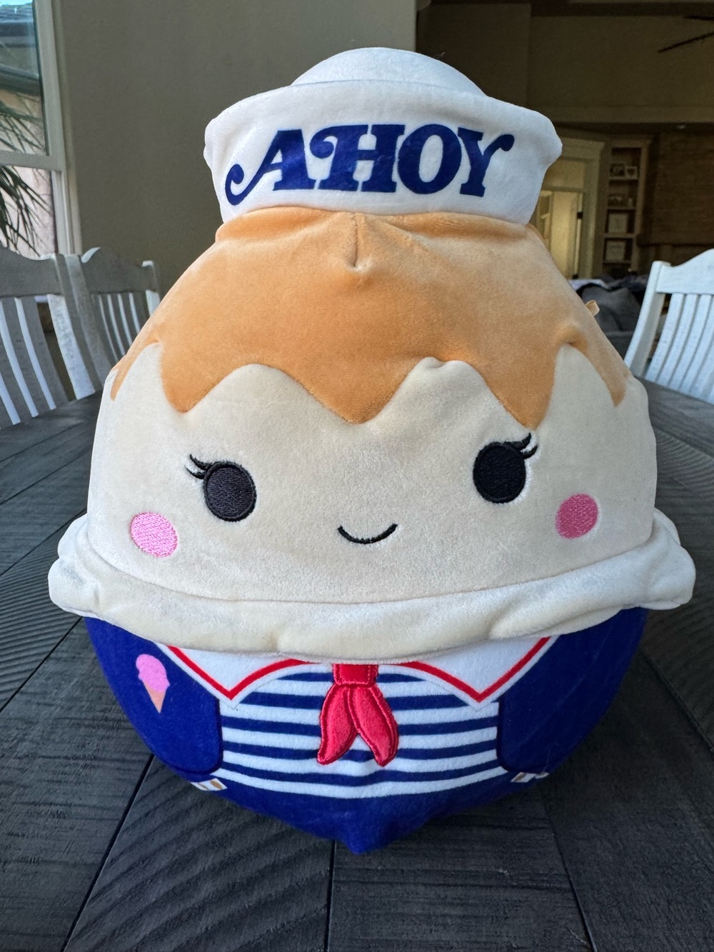 Squishmallows Ahoy “Stranger Things” USS Butterscotch Sundae Sailor Plush